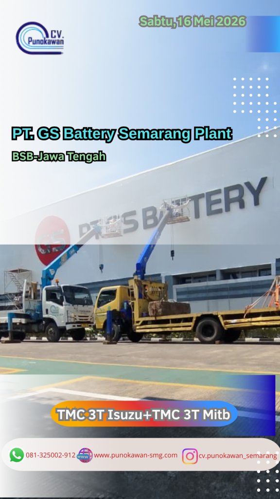 "Compact Design - Zero Logistics Disruption". PT. GS Battery Semarang Plant (BSB) yang menggunakan unit Dual TMC 3T (Isuzu & Mitsubishi) 1 Template Gambar History Instagaram 29