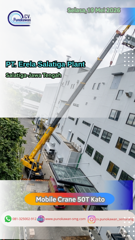 Standardisasi Rigid Industri Farmasi: Eksekusi Presisi Mobile Crane 50T Kato di PT Erela Salatiga Plant 1 Template Gambar History Instagaram 42